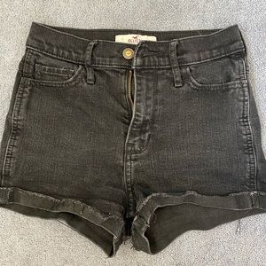 High waisted black shorts